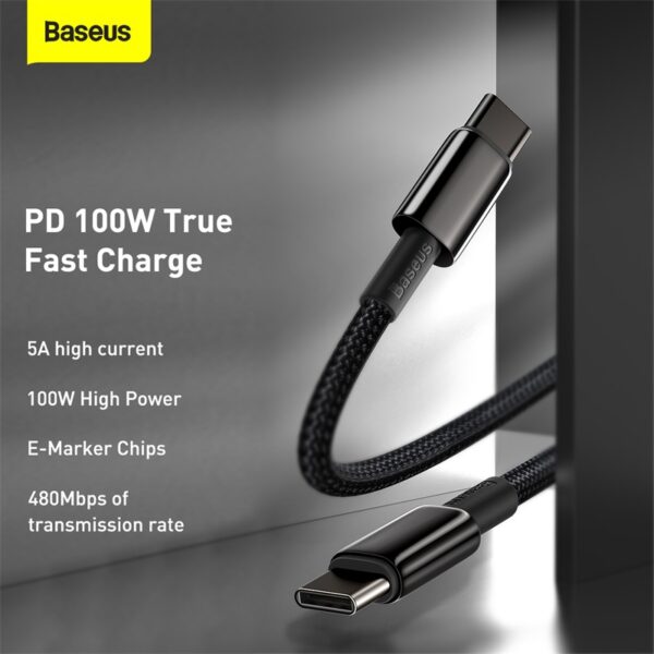 Baseus-Tungsten-Gold-1M-Fast-Charging-Data-Cable-Type-C-to-Type-C-100W-Black-baseuscolombo (6) | Baseus Colombo