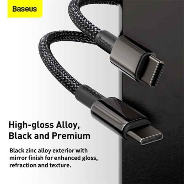 Baseus-Tungsten-Gold-1M-Fast-Charging-Data-Cable-Type-C-to-Type-C-100W-Black-baseuscolombo (7) | Baseus Colombo