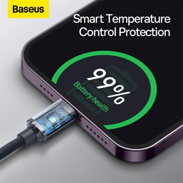 Baseus 1.2m Type-C to Lightning 20W Crystal Shine Series Fast Charging Data Cable - Black-baseuscolombo (1) | Baseus Colombo