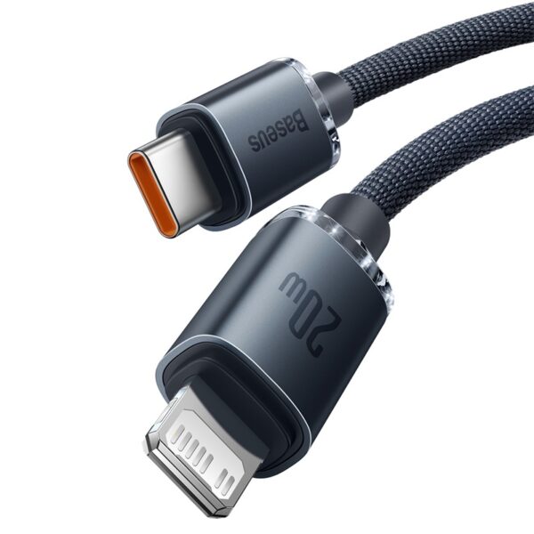 Baseus 1.2m Type-C to Lightning 20W Crystal Shine Series Fast Charging Data Cable - Black-baseuscolombo (5) | Baseus Colombo