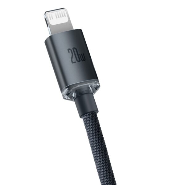 Baseus 1.2m Type-C to Lightning 20W Crystal Shine Series Fast Charging Data Cable - Black-baseuscolombo (6) | Baseus Colombo