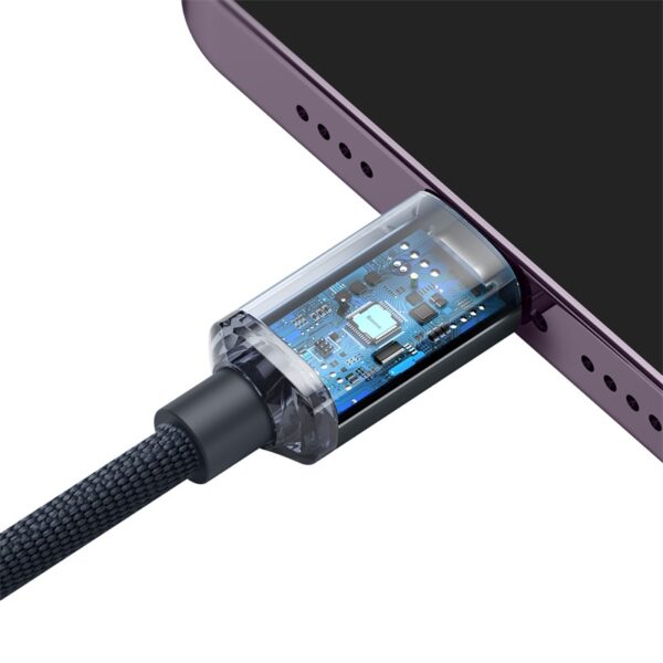 Baseus 1.2m Type-C to Lightning 20W Crystal Shine Series Fast Charging Data Cable - Black-baseuscolombo (7) | Baseus Colombo