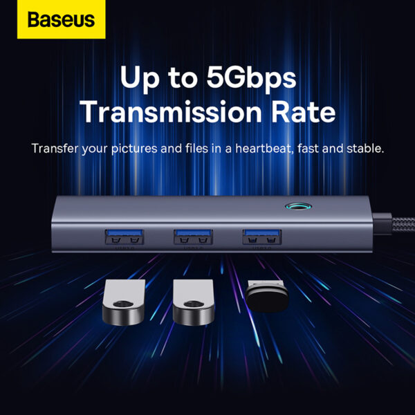 Baseus-5-Port-HUB-UltraJoy-Series-Docking-Station-Space-Grey-Type-C-baseuscolombo (10) | Baseus Colombo