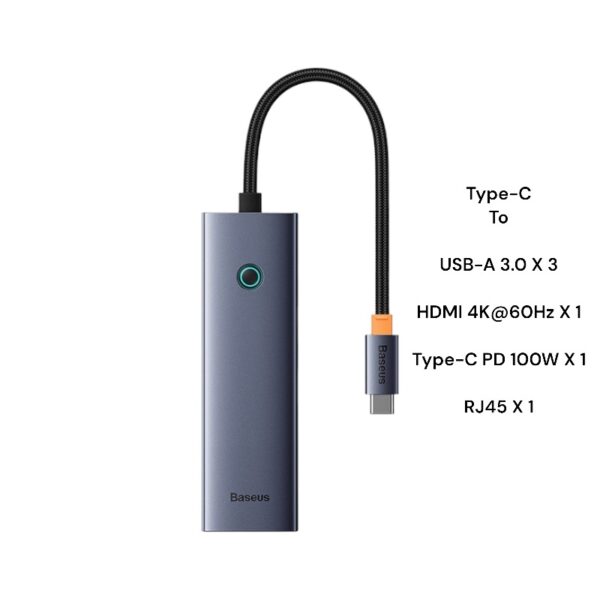 Baseus-6-Port-Type-C-HUB-Flite-Series-Docking-Station-Space-Grey-Type-C-baseuscolombo-13 | Baseus Colombo