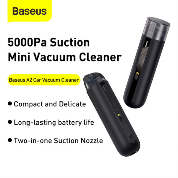 Baseus-A2-5000pa-Car-Vacuum-Cleaner-Black-6M-baseuscolombo (5) | Baseus Colombo