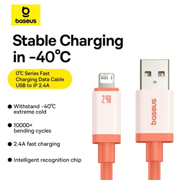 Baseus-0℃-Series-1m-USB-to-Lightning-Fast-Charging-Data-Cable-Canyon-Coral-6M-baseuscolombo (12) | Baseus Colombo