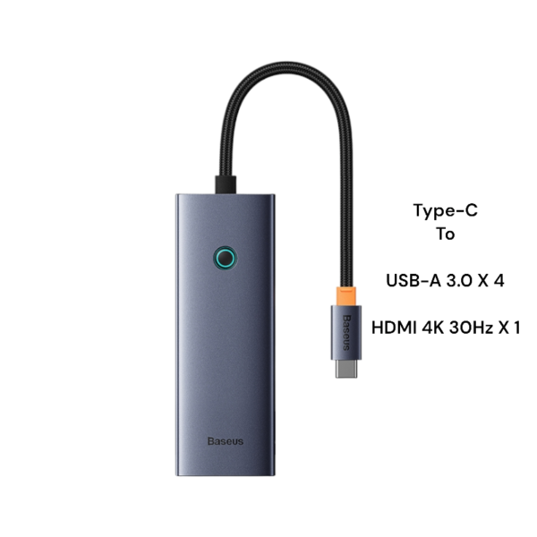 Baseus-5-Port-UltraJoy-Series-HUB-Docking-Station-Space-Grey-6M-baseuscolombo (7) | Baseus Colombo