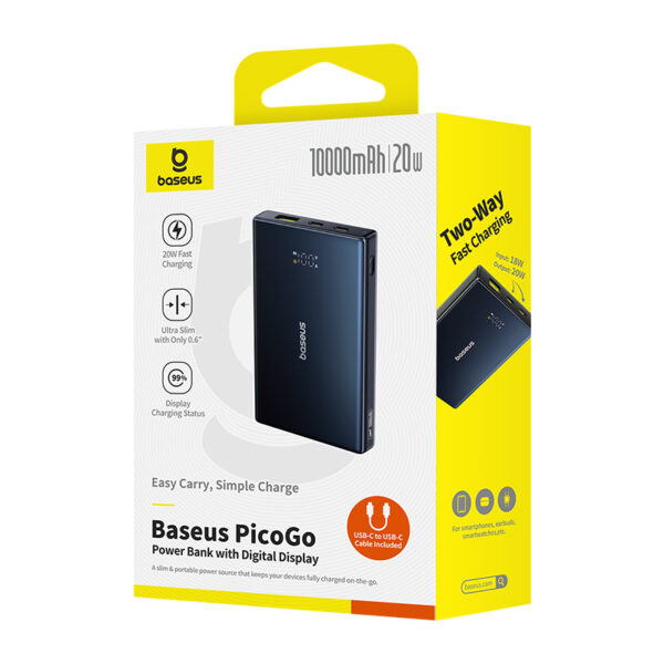 Baseus-10000mAh-20W-PicoGo-Power-Bank-with-Digital-Display-Cosmic-Black-6M-baseuscolombo (2) | Baseus Colombo