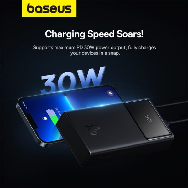 Baseus 10000mAh 30W Star-Lord Digital Display Fast Charging Power Bank - Cluster Black-baseuscolombo 6 | Baseus Colombo