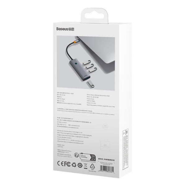 Baseus-4-Port-HUB-UltraJoy-Series-Space-Grey-6M-baseuscolombo (16) | Baseus Colombo