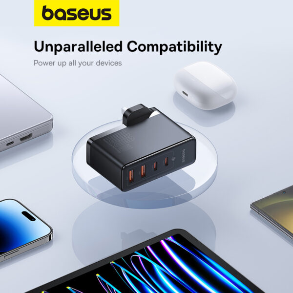 Baseus-GaN5-Pro-100W-Fast-Charger-2C+2U-UK-Pin-6M-baseuscolombo (15) | Baseus Colombo