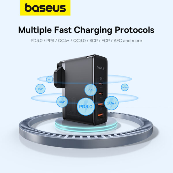 Baseus-GaN5-Pro-100W-Fast-Charger-2C+2U-UK-Pin-6M-baseuscolombo (16) | Baseus Colombo