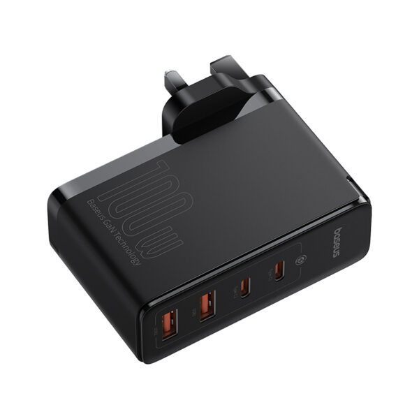 Baseus-GaN5-Pro-100W-Fast-Charger-2C+2U-UK-Pin-6M-baseuscolombo (3) | Baseus Colombo