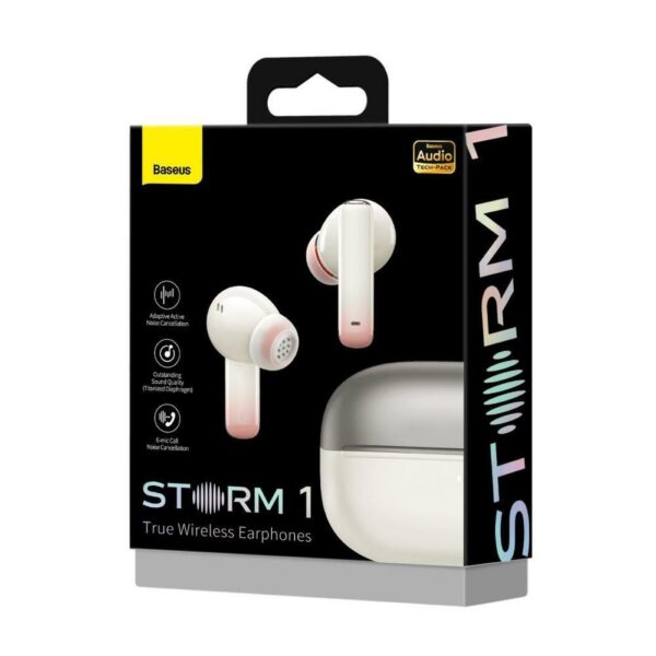 Baseus Storm 1 ANC True Wireless Earphones - White - 6M-baseuscolombo 2 | Baseus Colombo