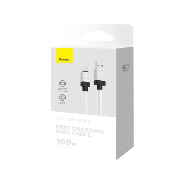 Baseus CoolPlay Series Fast Charging Cable USB to Type-C 100W 1m White Baseuscolombo