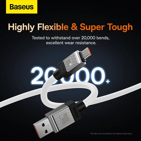 Baseus CoolPlay Series Fast Charging Cable USB to Type-C 100W 1m White Baseuscolombo