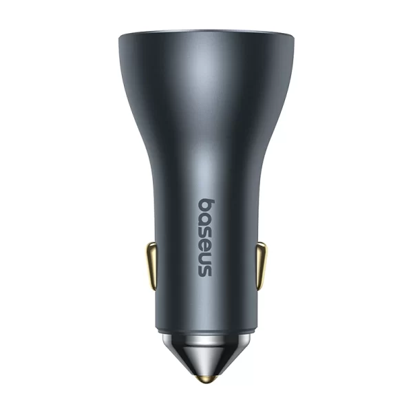 Baseus Golden Contactor Pro GaN Fast Charging Car Charger U+2C 65W Lunar Gray Baseuscolombo